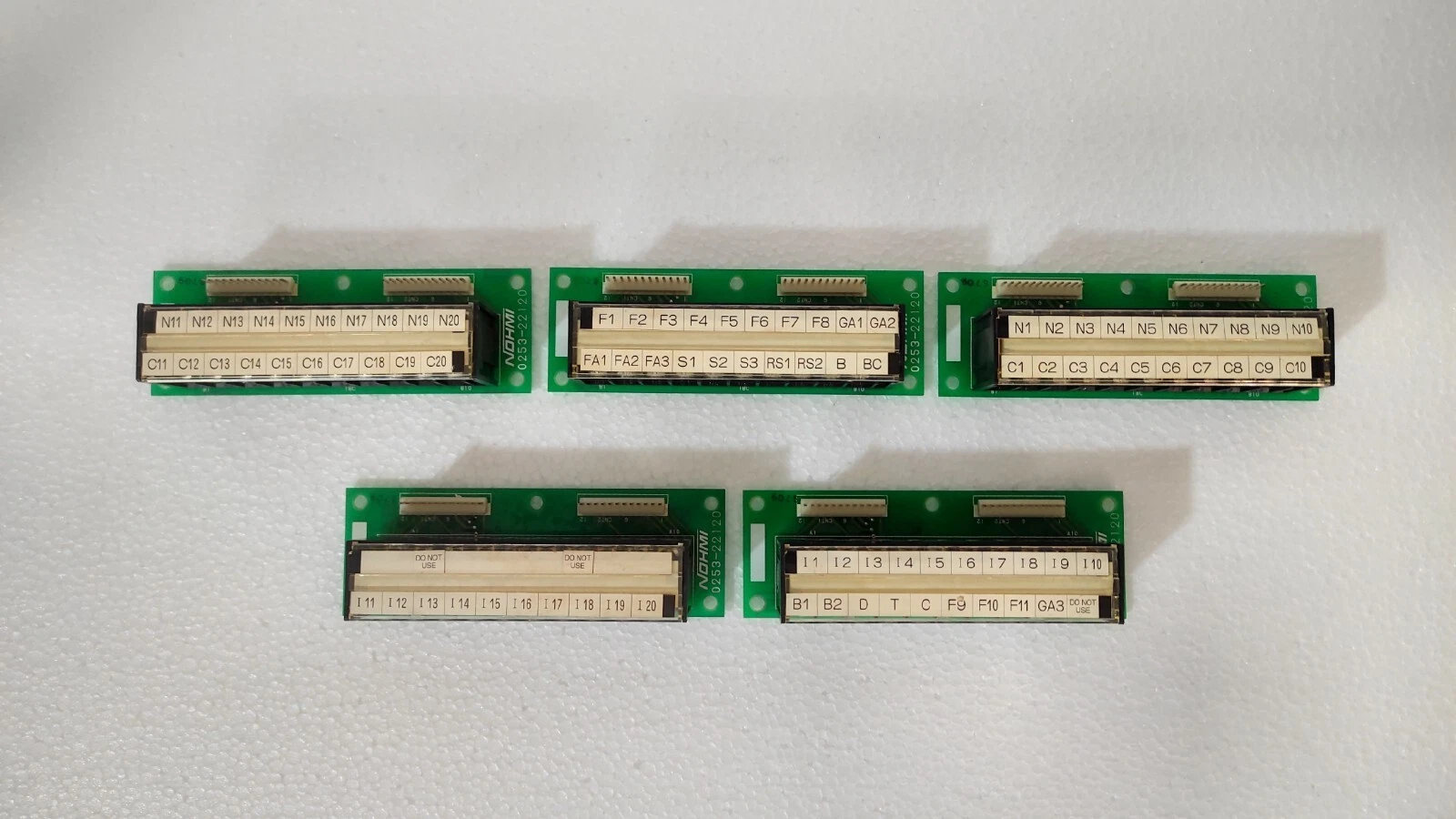 Nohmi Bosai 0253-22120 / 0253 22120 Fire Alarm Panel PCB Lot of 05 Pcs